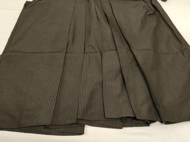 平和屋着物*夏物 男性 馬乗り袴 縞 正絹 逸品 AABH6454jd