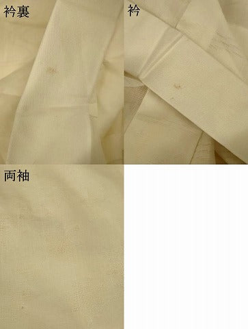 平和屋着物*夏物 長襦袢 流水舞葉紋紗 生成り色 麻 AABH6473jd