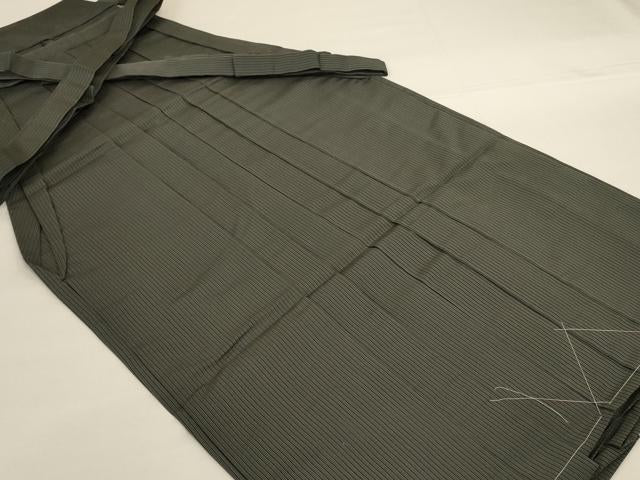 平和屋着物*夏物 男性 馬乗り袴 縞 正絹 逸品 AABH6481jd