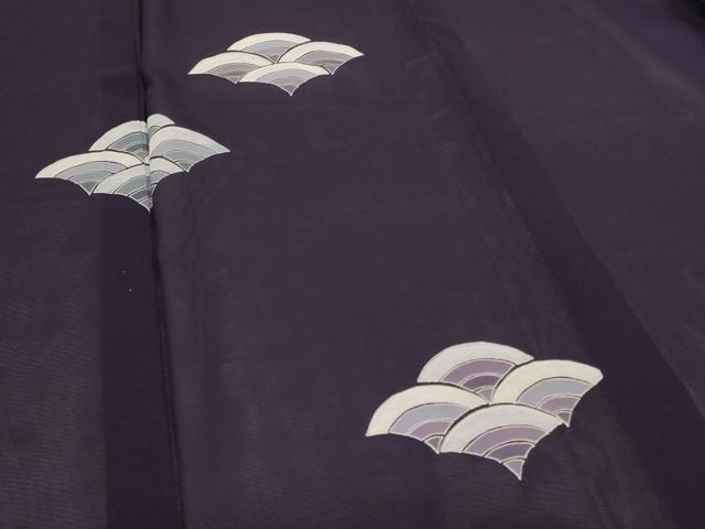平和屋着物*夏物 訪問着 絽 青海波 銀彩 正絹 逸品 AABH6490jd