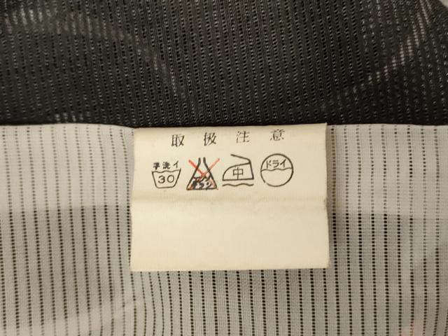 平和屋着物*夏物 小紋 絽 花唐草文 洗える着物 AABH6498jd
