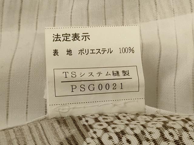 平和屋着物*夏物 小紋 絽 葡萄蔦の葉文 洗える着物 AABH6499jd