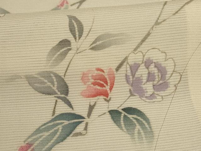 平和屋着物*夏物 小紋 絽 草花文 やまと誂製 正絹 逸品 AABH6513jd