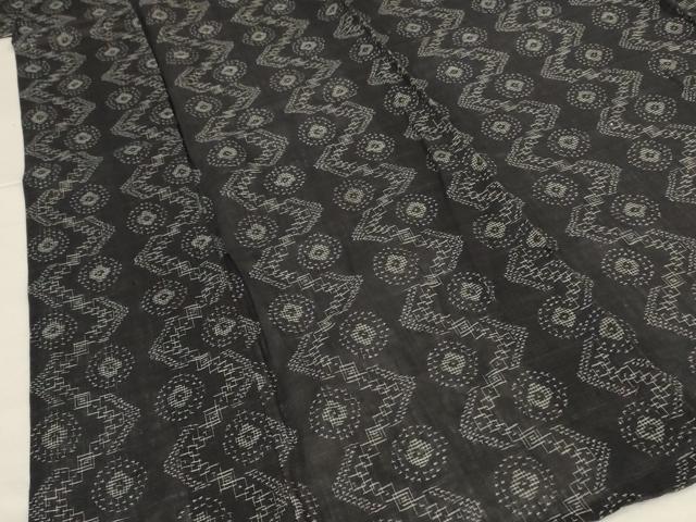 平和屋着物*夏物 上布 幾何学文様 麻 逸品 AABH6515jd
