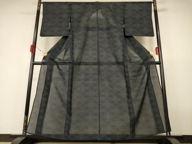 平和屋着物*夏物 本場大島紬 夏大島 菱文 正絹 逸品 AABH6518jd