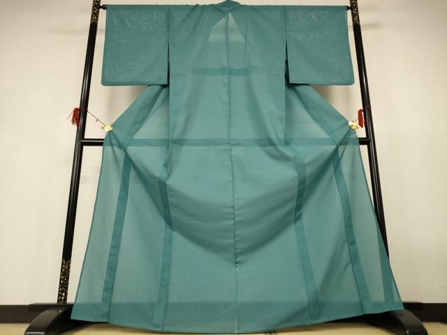 平和屋着物*夏物 色無地 絽 青磁色 正絹 逸品 AABH6523jd