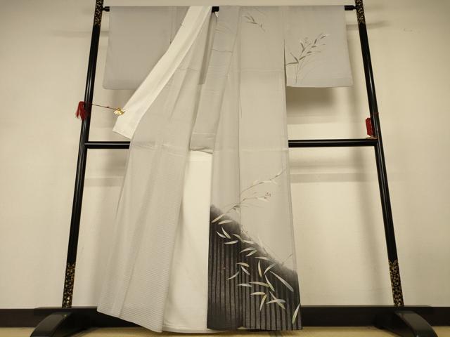 平和屋着物*夏物 訪問着 絽 枝葉文 正絹 逸品 AABH6530jd