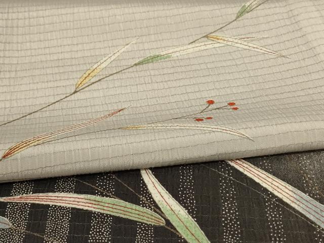 平和屋着物*夏物 訪問着 絽 枝葉文 正絹 逸品 AABH6530jd