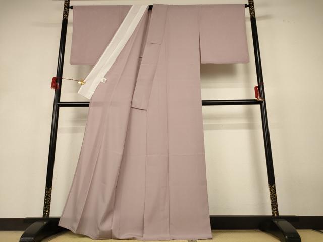平和屋着物*夏物 人間国宝・羽田登喜男監修 色無地 絽 灰桜色 さんび謹製 洗える着物 AABH6536jd