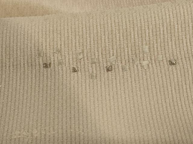 平和屋着物*夏物 訪問着 紗 刺繍 遠山箔散らし花文 暈し染め 銀彩 正絹 逸品 AABH6546jd