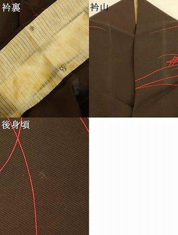 平和屋着物*夏物 小紋 絽 バッタ 正絹 逸品 AABH6548jd