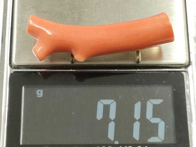 平和屋着物▼和装小物 帯留め 珊瑚 7.1g 逸品 AABH6574ay