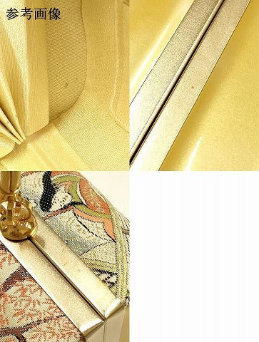 平和屋着物▼和装小物 和装バッグ ハンドバッグ 帯地使用 金銀糸 逸品 AABH6597ay
