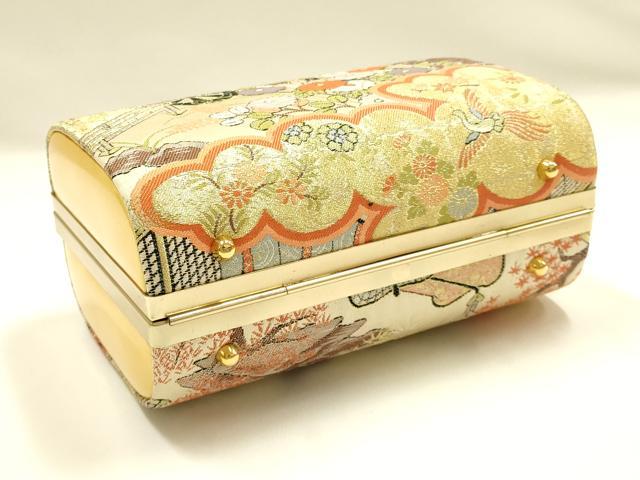 平和屋着物▼和装小物 和装バッグ ハンドバッグ 帯地使用 金銀糸 逸品 AABH6597ay