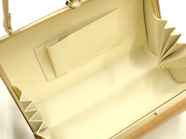 平和屋着物▼和装小物 和装バッグ ハンドバッグ 枝梅 地紙 金彩 逸品 AABH6602ay