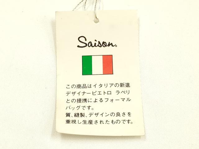 平和屋着物▼和装小物 フォーマルバッグ ハンドバッグ クラッチバッグ Saison ラインストーン 金糸 逸品 未使用 AABH6610ay