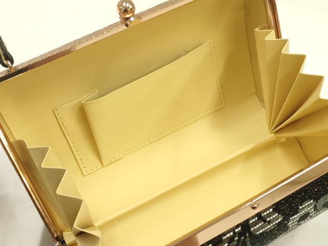 平和屋着物●和装小物 和装バッグ ハンドバッグ 花柄 更紗 金糸 逸品 AABH6614ay