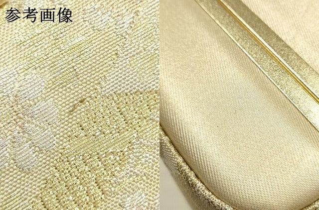 平和屋着物●和装小物 和装バッグ ハンドバッグ 佐賀錦 花柄 金銀糸 逸品 AABH6617ay