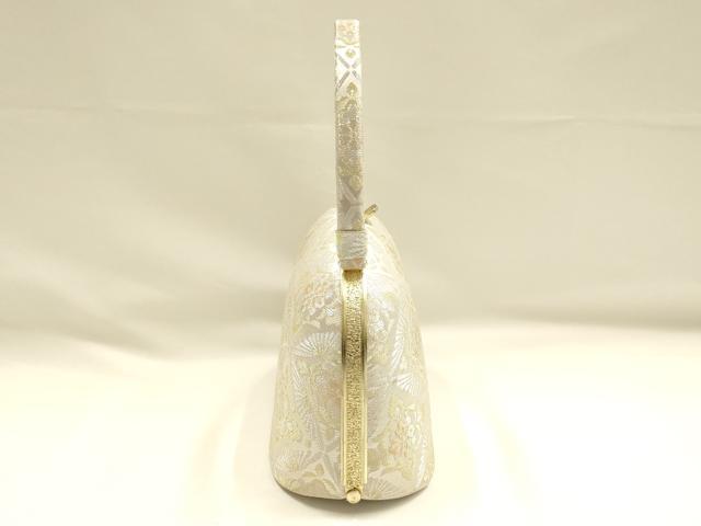 平和屋着物●和装小物 和装バッグ ハンドバッグ 花七宝 金銀糸 逸品 AABH6620ay