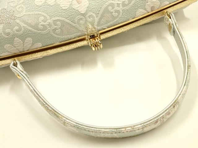 平和屋着物●和装小物 和装バッグ ハンドバッグ 正倉院花文 金銀糸 逸品 AABH6631ay