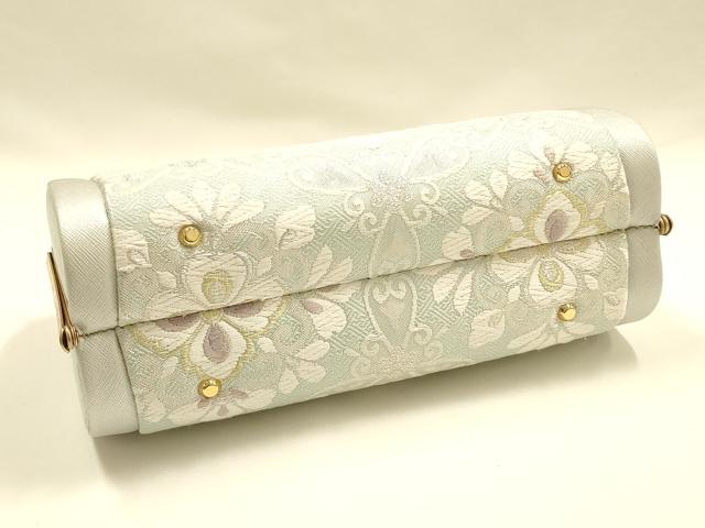 平和屋着物●和装小物 和装バッグ ハンドバッグ 正倉院花文 金銀糸 逸品 AABH6631ay