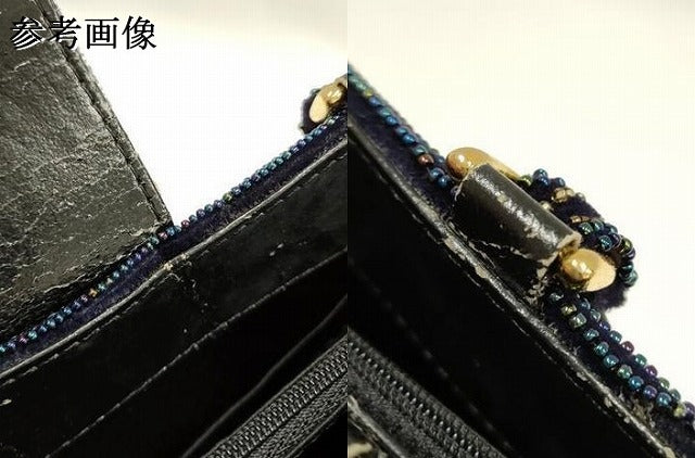 平和屋着物●和装小物 和装バッグ ハンドバッグ ビーズバッグ 幾何学模様 逸品 AABH6649ay
