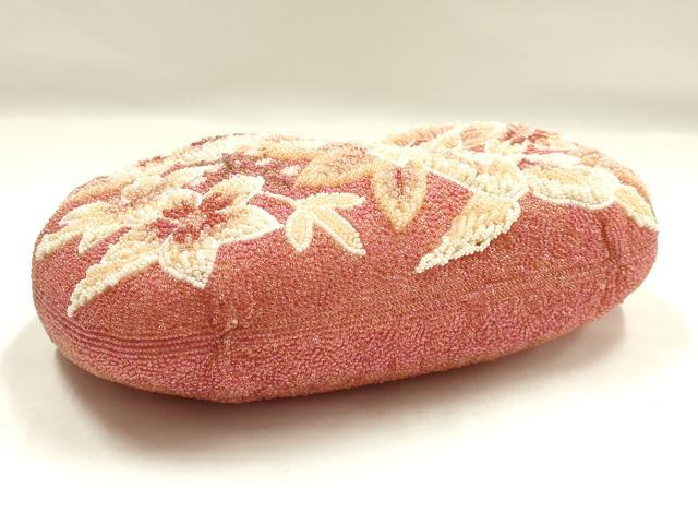 平和屋着物●和装小物 和装バッグ ハンドバッグ ビーズバッグ 花柄 逸品 AABH6657ay