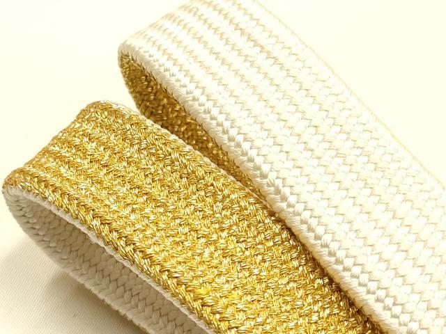 平和屋本店●和装小物 帯締め・帯揚げセット 礼装用 高麗組 綾出し 刺繍 金糸 金彩 亀房付き 逸品 未使用 AABH6684ay