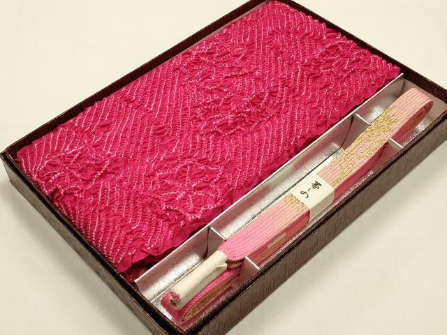 平和屋着物●和装小物 帯締め・帯揚げセット 高麗組 綾出し 絞り 暈し 金糸 逸品 未使用 AABH6687ay