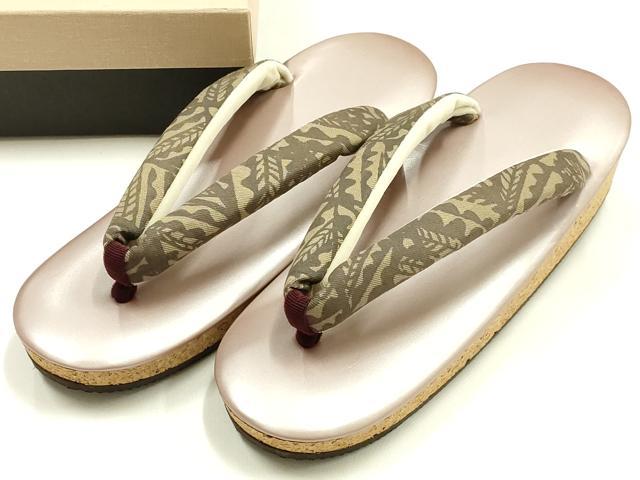 平和屋着物○和装小物 和装草履 鼻緒:紬地 コルク 逸品 AABH6694ay