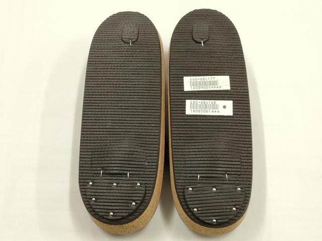 平和屋着物●和装小物 和装草履 鼻緒:紬地 コルク 逸品 AABH6694ay