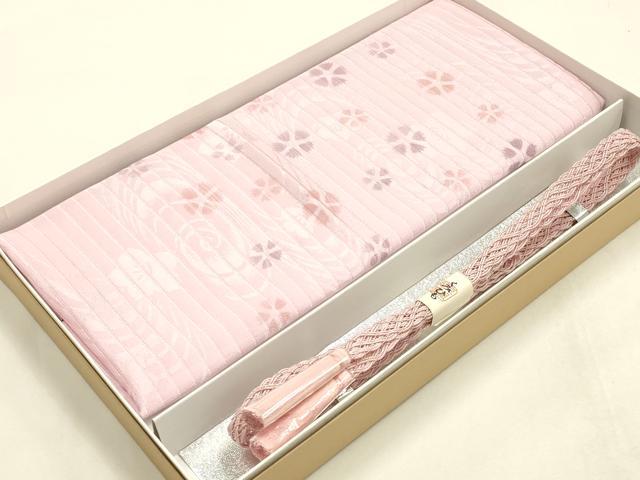 平和屋着物*夏物 和装小物 帯締め・帯揚げセット 花柄 レース組 平組 正絹 逸品 未使用 AABH6732ay