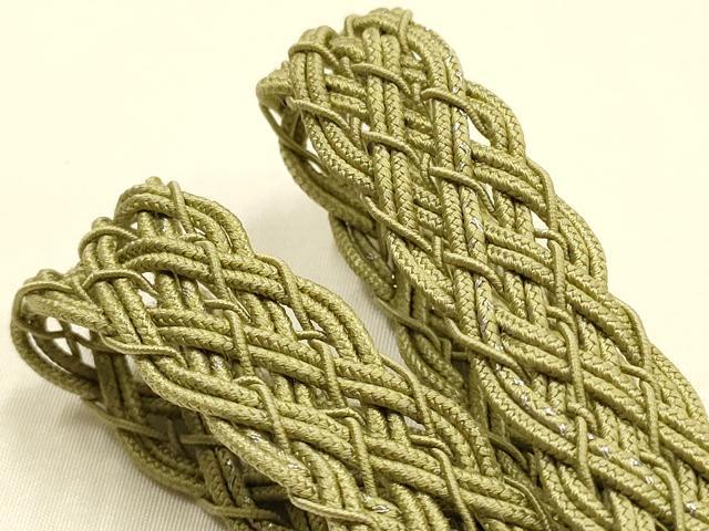 平和屋着物*夏物 和装小物 帯締め・帯揚げセット 芝花文 レース組 平組 正絹 逸品 未使用 AABH6735ay