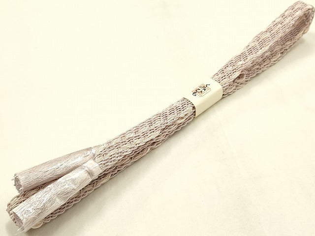 平和屋着物*夏物 和装小物 帯締め・帯揚げセット 芝花文 レース組 平組 逸品 未使用 AABH67365ay