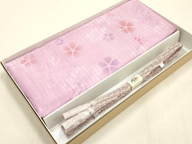 平和屋着物*夏物 和装小物 帯締め・帯揚げセット 花柄 レース組 平組 正絹 逸品 未使用 AABH6737ay