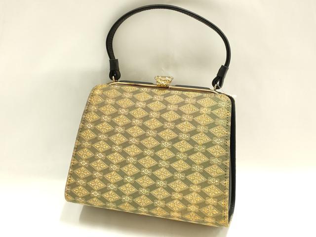 平和屋着物●和装小物 和装バッグ ハンドバッグ 天井花文 暈し染め 金糸 逸品 AABH6740ay
