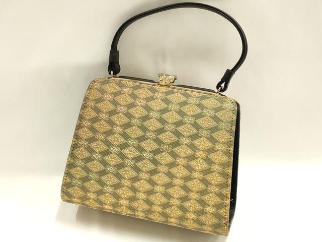 平和屋着物●和装小物 和装バッグ ハンドバッグ 天井花文 暈し染め 金糸 逸品 AABH6740ay