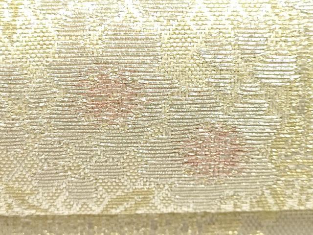 平和屋着物●和装小物 和装バッグ ハンドバッグ 道長花文 金銀糸 帯地使用 逸品 AABH6742ay