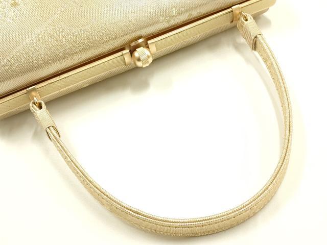 平和屋着物●和装小物 和装バッグ ハンドバッグ 金糸 逸品 AABH6743ay