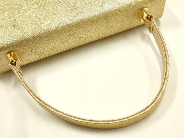 平和屋着物●和装小物 和装バッグ ハンドバッグ 花尽くし 金糸 逸品 AABH6746ay