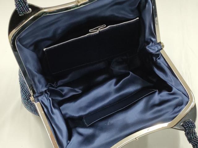 平和屋着物●和装小物 和装バッグ ハンドバッグ ビーズバッグ 舞蝶文 逸品 AABH6758ay