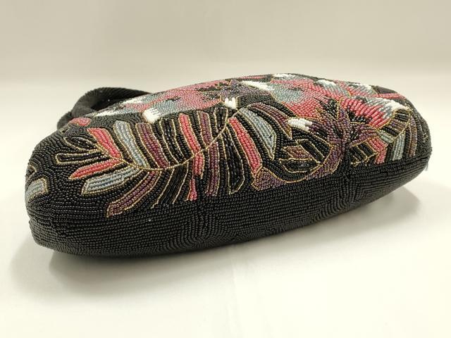 平和屋着物●和装小物 和装バッグ ハンドバッグ ビーズバッグ 更紗花文 逸品 AABH6759ay