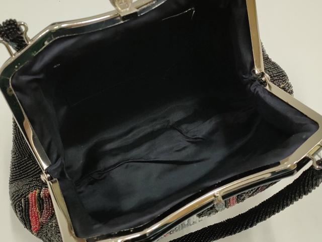 平和屋着物●和装小物 和装バッグ ハンドバッグ ビーズバッグ 更紗花文 逸品 AABH6759ay