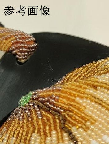 平和屋着物●和装小物 和装バッグ ハンドバッグ ビーズバッグ 花柄 逸品 AABH6760ay