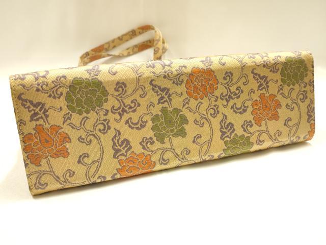 平和屋着物▼和装小物 和装バッグ ハンドバッグ トートバッグ 更紗花文 逸品 AABH6769ay