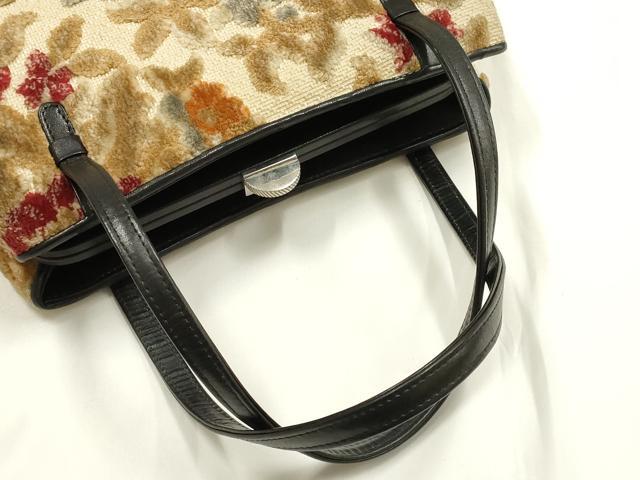 平和屋着物▼和装小物 和装バッグ ハンドバッグ 花柄 逸品 AABH6781ay
