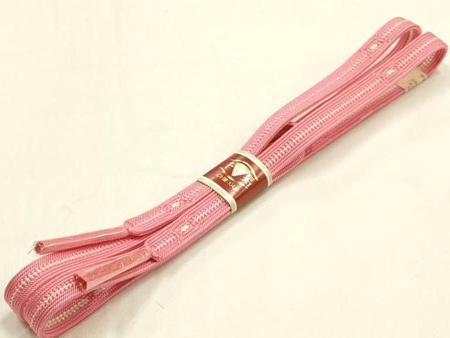 平和屋着物●和装小物 帯締め・帯揚げセット 千晃 平組 枝花文 金彩 逸品 未使用 AABH6789ay