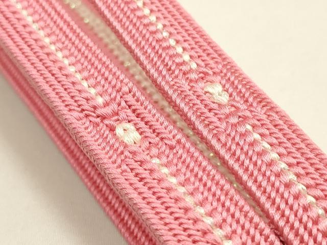 平和屋着物●和装小物 帯締め・帯揚げセット 千晃 平組 枝花文 金彩 逸品 未使用 AABH6789ay