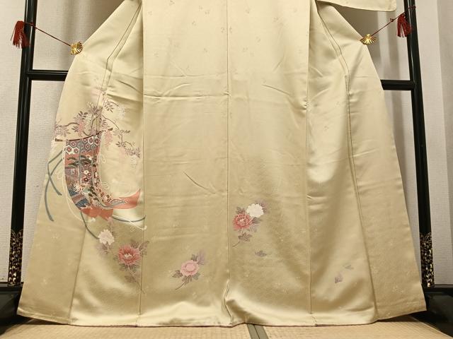 平和屋着物●訪問着 友禅 几帳花文 正絹 逸品 未使用 AABH6804ph