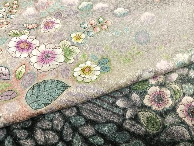 平和屋着物●訪問着 絞り 辻が花 暈し染め 銀通し地 正絹 逸品 未使用 AABH6833ph